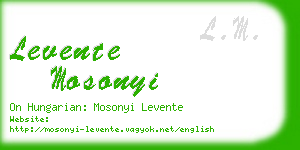 levente mosonyi business card